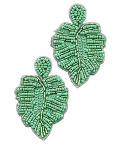 Broderie Graine Perlée Pluie Pierre Huggie Boucles D'oreilles Fleur Conception Style Classique À La Main De L'Inde pour Les Femmes Et Les Filles - Product Image 5