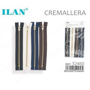 Cerniera in metallo ILAN 20 cm 4 pezzi per abbigliamento e borse - Product Image 1