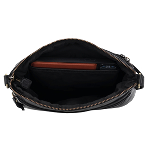 Sacoche d'affaires vintage décontractée en cuir véritable et toile pour homme – Vente en gros – Sacs bandoulière messager d'été - Product Image 4