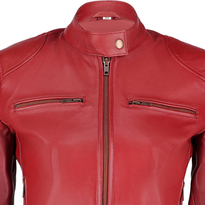 Veste de moto en cuir synthétique marron pour homme, à capuche, zippée, imperméable, réversible, doublée de coton, veste de motard - Product Image 6