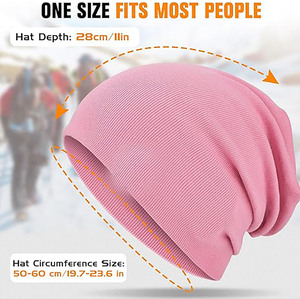 Vintage pink Ribbed Knit Beanie-Unisex Winter <b>Warm</b> <b>Hat</b> Soft Stretch Spandex/Cotton Minimalist Streetwear Essential - Product Image 5