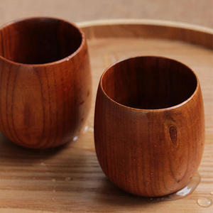 Tasse en bois faite à la main en bois naturel, tasse à café ou à thé, vaisselle écologique, logo personnalisé, fournisseur en gros - Product Image 2