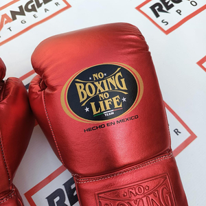 Custom <b>No</b> Boxing <b>No</b> Life Genuine Leather Boxing Gloves for Training Sparring Hook Loop and Lace-up Closure Boxing Gloves - Product Image 5