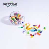 Capsules vides personnalisées de qualité pharmaceutique Kornnac, fabriquées en Chine, tailles 000-5, impression circulaire, pour compléments alimentaires et médicaments