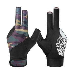 In-stock Unisex Snooker <b>Gloves</b> Lycra High Elasticity Breathable <b>Thin</b> Ice Silk Three-finger Exposed Pull-On Lightweight Cue - Product Image 2