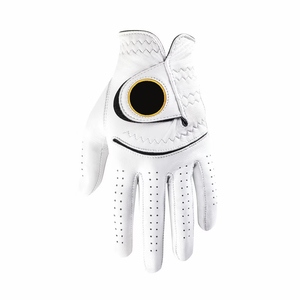 Guantes de Golf de Cuero Genuino Cabretta Suave al Por Mayor, Ajuste Completo, Antideslizantes, con Logotipo Personalizado, Blancos, para Hombre y Mujer - Product Image 1