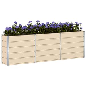 Pot et jardinière en acier ivoire 160 x 40 x 75 cm - Product Image 3