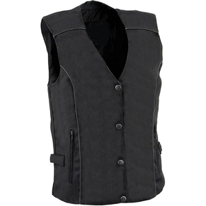Samroz Sports Ladies <b>Black</b> Textile <b>Vest</b> with Wing Embroidery - Product Image 3