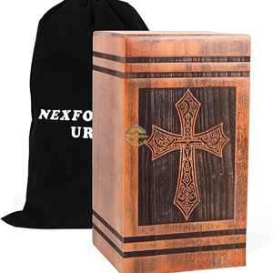 Eco-Friendly Wooden Cremation Urn Manufacturer Personalized Wooden Keepsake Urn for Families High Quality Wooden Funeral Urn - Product Image 1