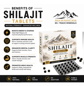 Comprimés de Shilajit Supérieur 500mg, comprimés de Shilajit pur de l'Himalaya avec acide fulvique et minéraux essentiels pour un soutien énergétique quotidien - Product Image 2
