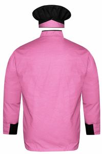 Medieval Arms Shop Handmade Embroidery <b>Pink</b> Polyester Woven Chef Coat With Cap Long Sleeve High Quality Craft Home Decorative - Product Image 2