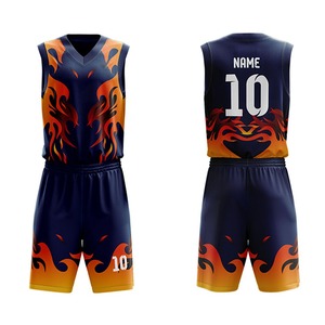 Uniforme de Baloncesto Profesional Transpirable de Alta Calidad en Poliéster para Hombre con Logotipo de Color Personalizado e Impresión Digital - Product Image 1