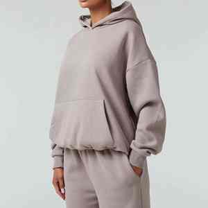 Tenues pour femmes, dernières créations, collection hiver, 100% coton, survêtements à capuche oversize, vêtements de sport, haute qualité, OEM - Product Image 6