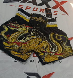 Pantalones Cortos de Boxeo y Muay Thai Unisex de Alta Calidad, Personalizados, con Estampado de Llamas, de Poliéster/Algodón, Transpirables, Cómodos, con Cintura Elástica - Product Image 6