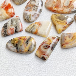 Lot en gros d'agates Crazy Lace, cabochons de tailles et formes variées, qualité commerciale, pierres précieuses naturelles, quantité en vrac - Product Image 3