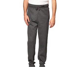 Pantalon de survêtement gris pour homme à taille élastique avec poches latérales, décontracté, tricoté, mi-lourd, respirant, pour l'automne - Product Image 5