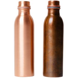 Wholesale Customized Logo Copper Water Bottle Handmade Solid Copper Drinkware BPA Free Sustainable <b>Metal</b> Bottle for Gym & Office - Product Image 3