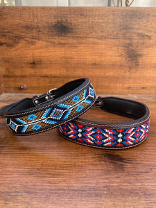 Fashion Premium Designer Custom Tooled Leather Beaded Luxury Adjustable Heavy Duty <b>Dog</b> <b>Collar</b> Manufacturer Wholesale Pet <b>Collars</b> - Product Image 4