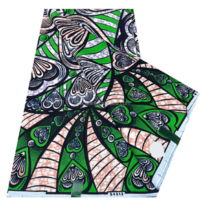 Vente en Gros Super Pagne Cire Africaine Holandais Tissu 100% Coton Imprimé <span class=keywords><strong>Wax</strong></span> Holland 6 Yards Afrique Pagne Fleur Design - Product Image 5