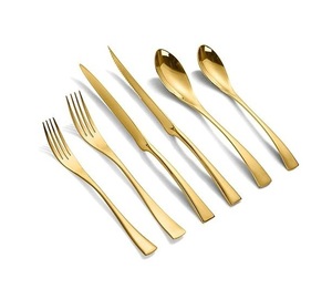 Elegant <b>Gold</b> Flatware Set 4 Piece High Mirror Polish Dishwasher Safe Wedding <b>Cutlery</b> - Product Image 3