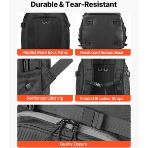 Bolsa de esquí resistente con cubierta impermeable y asas de transporte cómodas, bolsa de esquí multifuncional con compartimentos separados - Product Image 4