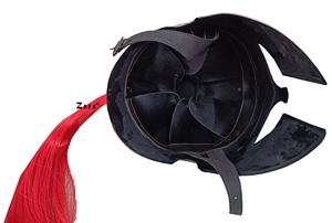 หมวกนักรบเกาหลียุคกลางพร้อมขนนกสีแดง ทำจากเหล็กกล้าอ่อน ชุดเกราะอัศวิน งานแฮนด์เมด สำหรับผู้ใหญ่ ใช้สำหรับคอสเพลย์ จำลองสถานการณ์  สามารถสวมใส่ได้ - Product Image 6