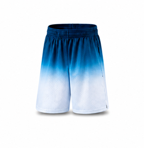 Shorts de sport gris et noir unis pour hommes, séchage rapide, respirants, taille élastique, en tissu peigné, pour l'entraînement et le sport - Product Image 5
