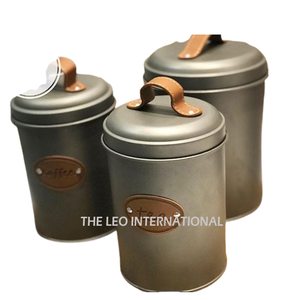 Gold Color Container for Kitchen and Dry Fruit Storage <b>Jars</b> and Canister with Resin Gemstones Unique Design Metal - Product Image 4