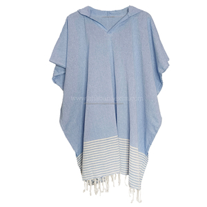 Toalla Poncho Turca de Hammam para Playa, Precio Económico, Poncho Personalizado con Capucha, Toalla Turca Fouta para Playa con Múltiples Colores - Product Image 4