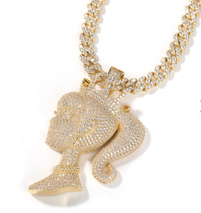 Pendentif Jésus personnalisé en argent 925 avec moissanite VVS de luxe 3D sertie clos, testée au diamant, certifiée IGI - Product Image 3