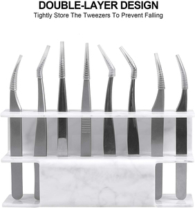 Professional High Quality Customizable Stainless Steel Eyebrow Tweezers 3D Volume Extension Grafting <b>Makeup</b> <b>Tools</b> Handmade - Product Image 3