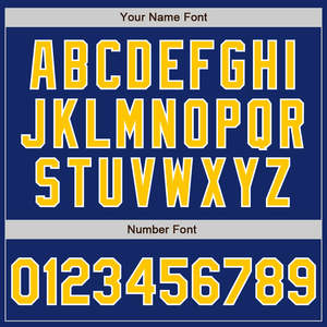 Custom Varsity <b>Jacket</b> Blue and <b>Grey</b> Letterman <b>Jacket</b> Personalized Embroidery High School Bomber <b>Jacket</b> Custom Team Name Numbers - Product Image 2