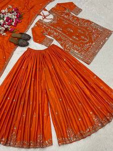 Indian Pakistani Premium Traditional Wear New Fashionable Designer Full Sleeve Beautiful Casual Women's Suit Dress - Product Image 2