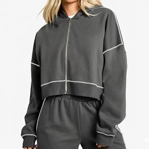 Sweat à capuche personnalisé pour femme, 80% coton, 20% polyester, polaire brossé, 340 GSM, qualité supérieure, norme d'exportation - Product Image 5