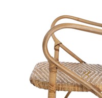 Fauteuil en rotin naturel tressé en chevrons, chaise de salle à manger en osier artisanale pour la maison, la cuisine, le restaurant, le café, meubles