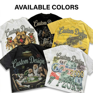 OEM Custom Vintage Acid Wash Rhinestone <b>Animal</b> Print Casual Graphic T-Shirt <b>Men's</b> Heavyweight 100% Cotton Regular Fit Streetwear - Product Image 1