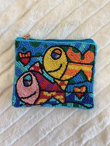 Monedero de Cuentas Hecho a Mano Personalizable con Cremallera, Bolsa de Monedas Bordada con Cuentas 'Think Positive', Motivacional y de Gran Capacidad - Product Image 2