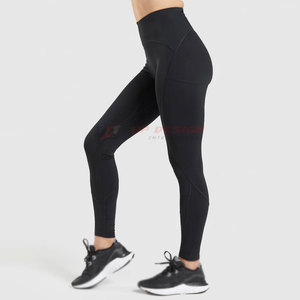 High Quality Wholesale Solid Mid Elastic Waist Hot Sale <b>Yoga</b> <b>Leggings</b> Latest Design Reasonable Price Quick Dry - Product Image 3