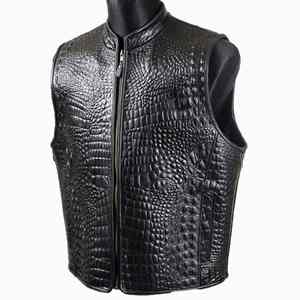 Gilet en cuir pour homme, confortable, respirant, chaud pour l'hiver, prix de gros, design unique, vêtements de sport - Product Image 2