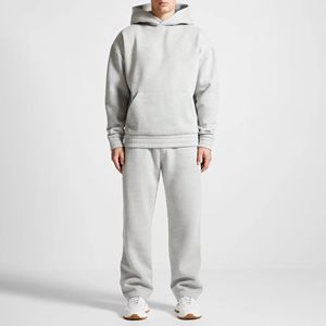 High Quality Custom 500 Gsm 100% Cotton Fleece Streetwear Tracksuit Oversized Straight Leg <b>Joggers</b> Men Tracksuit Set 2025 OEM - Product Image 2