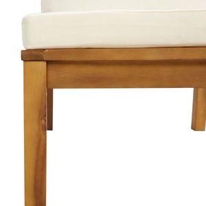 Conjunto de Muebles de Jardín de Madera de Acacia Sólida en Color Crema, Diseño Modular con Poliéster para Sofás de Exterior - Product Image 5