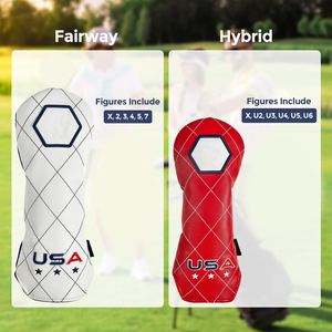 Fundas de cuero PU para palos de golf con logotipo de diseño personalizado OEM al por mayor, de alta calidad, impermeables, con cierre de banda elástica, a la venta - Product Image 6