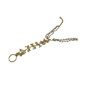 Nuevo diseño de flores en latón chapado en oro antiguo, hecho a mano, de última tendencia india, hathfool para mujeres y niñas. - Product Image 5