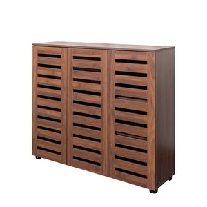 Scarpiera in Legno a 5 Ripiani con Ripiani Regolabili, Organizer per Ingresso con Ante a Persiana per la Conservazione delle Scarpe - Product Image 4