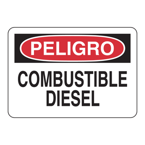 Señal de Advertencia de Seguridad en Español para Áreas de Almacenamiento de Combustible: Peligro de Combustible Diésel Brady - Product Image 2