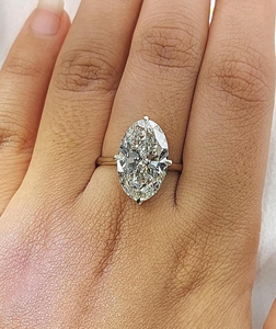 Anillo de Diamante Ovalado Cultivado en Laboratorio de Oro de 18K Prestige – Montura Solitaria de Cuatro Puntas, Certificado EF VVS, Aprobado por IGI, Anillo de Compromiso de Lujo - Product Image 6