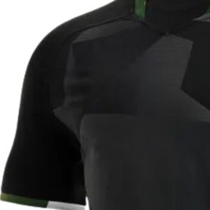 Maillot de rugby noir à sublimation, manches courtes, uniforme d'équipe, tenue de sport, vêtements de performance pour matchs et entraînements, personnalisable - Product Image 4
