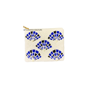 Monedero de palma con cuentas hecho a mano, mini cartera con cremallera, diseño bohemio rosa y blanco, unisex, diseño personalizado, hecho a mano - Product Image 4