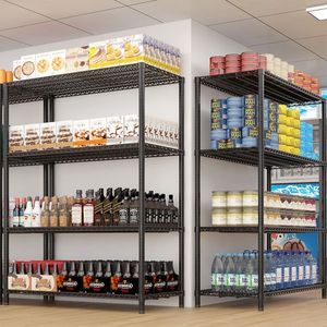 Scaffali Metallici Resistenti 55.12 W con Ripiani in Filo Metallico, Unità di Stoccaggio da Garage Regolabile NSF 2500LBS con Ruote Incluse - Product Image 5