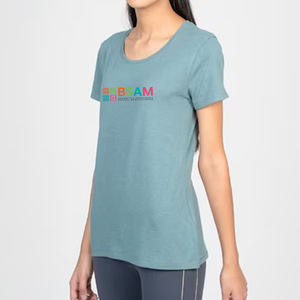 T-shirt à manches courtes pour femme de qualité supérieure de BD Factory, personnalisable, écologique, 100% coton, été, séchage rapide, respirant - Product Image 2